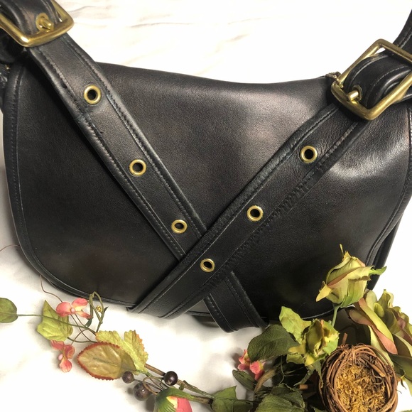 - Coach Patricia legacy saddle vintage shoulder cross body messenger black… - Picture 1 of 10